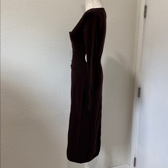 NWT Staud Brown Midi sweater Dress sz S - Picture 3 of 4